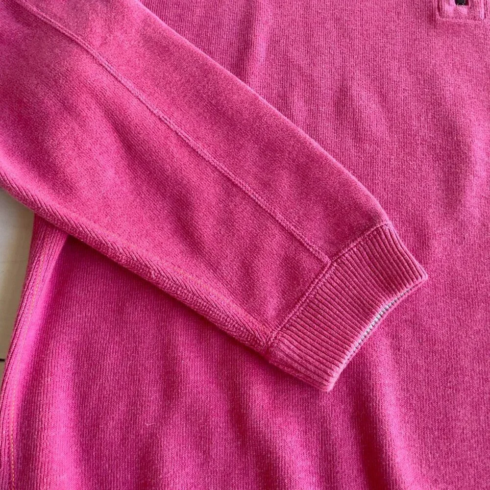 Tommy‎ Bahama Woman's Pink Pullover Quarter Zip, Heavyweight Heavy Kit Thick